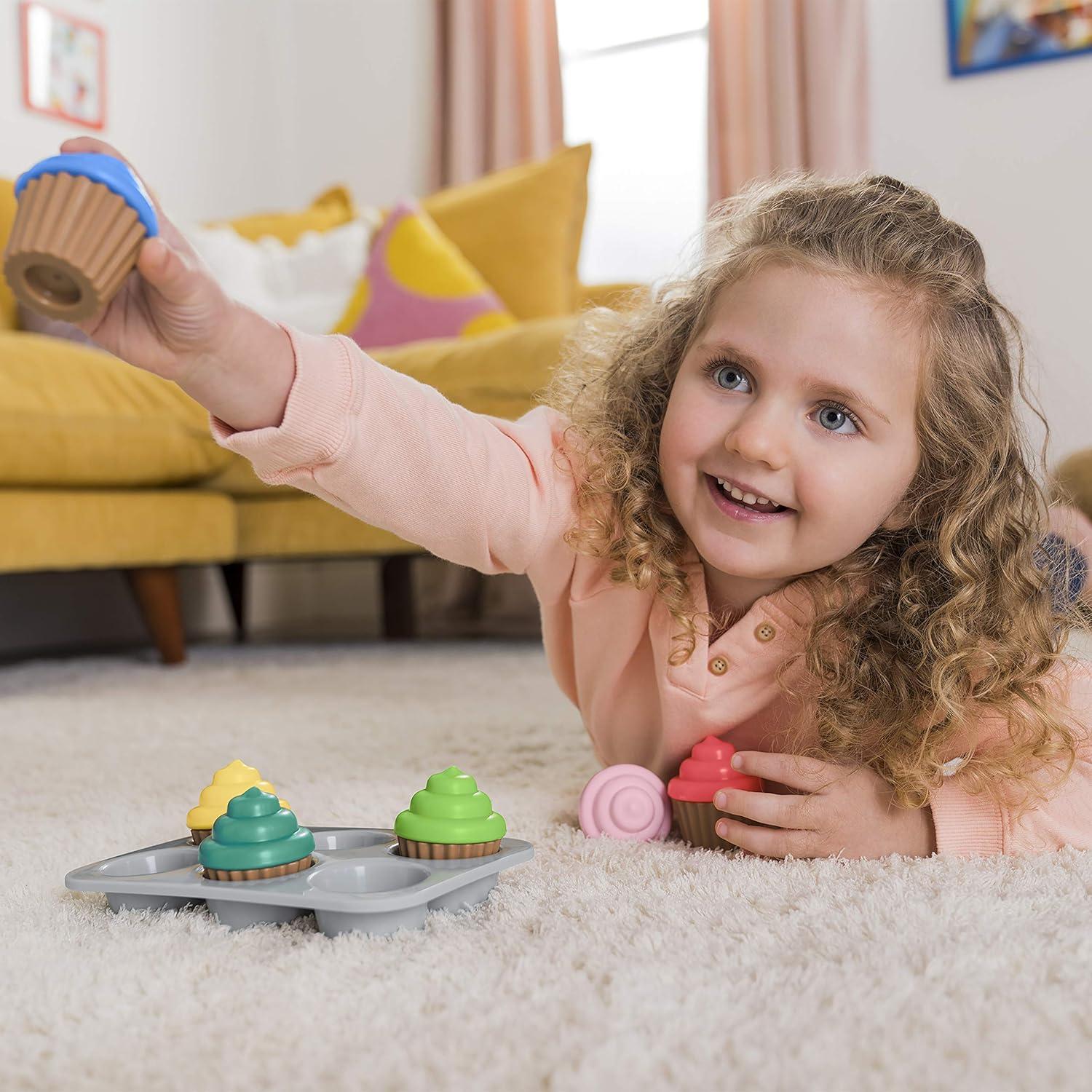 imageBright Starts Sweet Cupcakes Shape Sorter Toy for Infants 3 Months and up Multicolor