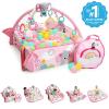 imageBright Starts 5in1 Your Way Ball Play Baby Activity Play Gym ampamp Ball Pit Includes 7 Toys Newborn to Toddler  Rainbow Tropics PinkRainbow Tropics