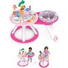 imageBright Starts Around We Go 2in1 Baby Walker Discovery Activity Center and Table Tropic Cool Ages 6 MonthsTropical Coral