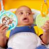 imageBright Starts Baby Bouncer Soothing Vibrations Infant Seat  Removable Toy Bar Nonslip Feet 06 Months Up to 20 lbs Rainforest VibesSafari Fun