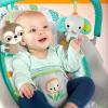 imageBright Starts Comfy Baby Bouncer Soothing Vibrations Infant Seat  Taggies Music Removable Toy Bar 06 Months Up to 20 lbs Whimsical WildJungle Vines