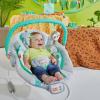 imageBright Starts Comfy Baby Bouncer Soothing Vibrations Infant Seat  Taggies Music Removable Toy Bar 06 Months Up to 20 lbs Whimsical WildJungle Vines