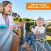 imageBright Starts Disney Baby Finding Nemo Pop n Dine Portable Highchair Suction Cup Nemo Toy Space Saving High Chair for IndoorOutdoor Dining with Fast Easy Compact Fold 6 Months  45 PoundsGray