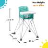 imageBright Starts Disney Baby Finding Nemo Pop n Dine Portable Highchair Suction Cup Nemo Toy Space Saving High Chair for IndoorOutdoor Dining with Fast Easy Compact Fold 6 Months  45 PoundsTeal