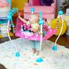 imageBright Starts Disney Baby MINNIE MOUSE PeekABoo Baby Activity Center Jumper with 8 Toys Lights ampamp Sounds 360Degree Seat 612 Months PinkBlue