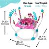 imageBright Starts Disney Baby MINNIE MOUSE PeekABoo Baby Activity Center Jumper with 8 Toys Lights ampamp Sounds 360Degree Seat 612 Months PinkBlue
