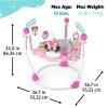 imageBright Starts Disney Baby Minnie Mouse Forever Besties Baby Activity Center Jumper with 10 Toys Lights ampamp Sounds 360Degree Seat 612 Months PinkMinnie Mouse Forever Besties