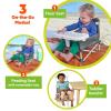 imageBright Starts Disney Mickey Mouse Pop N Sit Portable Booster IndoorOutdoor Use Floor Seat with Feeding Tray Blue 6 Mos  3 YrsGray 2