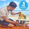 imageBright Starts Disney Mickey Mouse Pop N Sit Portable Booster IndoorOutdoor Use Floor Seat with Feeding Tray Blue 6 Mos  3 YrsGray 2