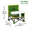 imageBright Starts Disney Mickey Mouse Pop N Sit Portable Booster IndoorOutdoor Use Floor Seat with Feeding Tray Blue 6 Mos  3 YrsJohn Deere