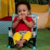 imageBright Starts Disney Mickey Mouse Pop N Sit Portable Booster IndoorOutdoor Use Floor Seat with Feeding Tray Blue 6 Mos  3 YrsMickey