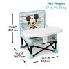 imageBright Starts Disney Mickey Mouse Pop N Sit Portable Booster IndoorOutdoor Use Floor Seat with Feeding Tray Blue 6 Mos  3 YrsMickey