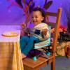 imageBright Starts Disney Mickey Mouse Pop N Sit Portable Booster IndoorOutdoor Use Floor Seat with Feeding Tray Blue 6 Mos  3 YrsMickey