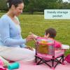 imageBright Starts Disney Mickey Mouse Pop N Sit Portable Booster IndoorOutdoor Use Floor Seat with Feeding Tray Blue 6 Mos  3 YrsMinnie