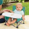 imageBright Starts Disney Mickey Mouse Pop N Sit Portable Booster IndoorOutdoor Use Floor Seat with Feeding Tray Blue 6 Mos  3 YrsTeal  Gray