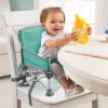 imageBright Starts Disney Mickey Mouse Pop N Sit Portable Booster IndoorOutdoor Use Floor Seat with Feeding Tray Blue 6 Mos  3 YrsTeal  Gray