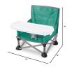 imageBright Starts Disney Mickey Mouse Pop N Sit Portable Booster IndoorOutdoor Use Floor Seat with Feeding Tray Blue 6 Mos  3 YrsTeal  Gray