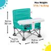 imageBright Starts Disney Mickey Mouse Pop N Sit Portable Booster IndoorOutdoor Use Floor Seat with Feeding Tray Blue 6 Mos  3 YrsTeal