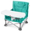 imageBright Starts Disney Mickey Mouse Pop N Sit Portable Booster IndoorOutdoor Use Floor Seat with Feeding Tray Blue 6 Mos  3 YrsTeal