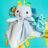 imageBright Starts Elephant Cuddle n Tags 2Sided Baby Lovey Security Soothing Blanket 16quot1 Count Pack of 1
