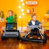 imageBright Starts Ford Bronco 4in1 Blue Grey Baby Activity Center ampamp Push Walker with Removable Interactive Steering Wheel Toy 6 Months and upArea 51 Blue Bronco