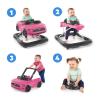 imageBright Starts Ford Bronco 4in1 Blue Grey Baby Activity Center ampamp Push Walker with Removable Interactive Steering Wheel Toy 6 Months and upPink Mustang