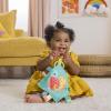 imageBright Starts Fuzzy Feelies Soothing Plush Security Blanket with Taggies Clips to Carriers and Strollers Newborn and up