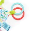 imageBright Starts Fuzzy Feelies Soothing Plush Security Blanket with Taggies Clips to Carriers and Strollers Newborn and up