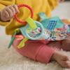 imageBright Starts Fuzzy Feelies Soothing Plush Security Blanket with Taggies Clips to Carriers and Strollers Newborn and up