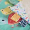 imageBright Starts Fuzzy Feelies Soothing Plush Security Blanket with Taggies Clips to Carriers and Strollers Newborn and up