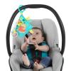 imageBright Starts Fuzzy Feelies Soothing Plush Security Blanket with Taggies Clips to Carriers and Strollers Newborn and up