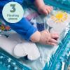 imageBright Starts Hungry Monkey Tummy Time Water Mat Baby Play Mat Inflatable Sensory Toy for Infants Age 06 MonthsStitch