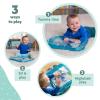 imageBright Starts Hungry Monkey Tummy Time Water Mat Baby Play Mat Inflatable Sensory Toy for Infants Age 06 MonthsStitch
