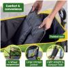 imageBright Starts John Deere Pop N Ride Stroller Wagon Foldable with Sun Shade 50 SPF Protection Seats 2 Kids at Once Green ampamp Yellow Unisex