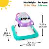 imageBright Starts JuneBerry WalkABout Baby Walker and Entertainer Removeable Floor Toy with Easy Fold Frame for Storage Ages 6 Months Purple Power