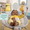 imageBright Starts Mickey Mouse Comfy Disney Baby Bouncer in Cloudscapes Includes Toy Bar with 3 Cute Toys Plays 7 Soothing Melodies wAuto ShutOff Age 06 MonthsWinnie the Pooh  Classic Pals