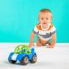 imageBright Starts Oball Easy Grasp Rattle ampamp Roll Toy Sports Car BPAFree Infant Crawling Toy 1 Pack Age 3 Months and up BlueGreen1 Count Pack of 1