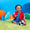 imageBright Starts Oball Rollin Rainstick Rattle EasyGrasp Toy Ages 3 Months Black  White Soccer Ball