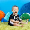 imageBright Starts Oball Rollin Rainstick Rattle EasyGrasp Toy Ages 3 Months Black  White Soccer Ball