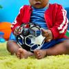 imageBright Starts Oball Rollin Rainstick Rattle EasyGrasp Toy Ages 3 Months Black  White Soccer Ball