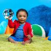 imageBright Starts Oball Rollin Rainstick Rattle EasyGrasp Toy Ages 3 Months Black  White Soccer Ball