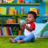 imageBright Starts Oball Rollin Rainstick Rattle EasyGrasp Toy Ages 3 Months Green Elephant