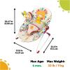 imageBright Starts Pink Paradise Portable Baby Bouncer with Vibrating Infant Seat and Toy Bar Max Weight 20 lbs Age 06 MonthsPlayful Pinwheels