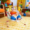 imageBright Starts Pink Paradise Portable Baby Bouncer with Vibrating Infant Seat and Toy Bar Max Weight 20 lbs Age 06 MonthsPlayful Pinwheels