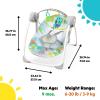imageBright Starts Portable Automatic 6Speed Baby Swing with Removable Toy Bar 09 Months 620 lbs Rainforest VibesRainforest Vibes