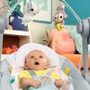 imageBright Starts Portable Automatic 6Speed Baby Swing with Removable Toy Bar 09 Months 620 lbs Rainforest VibesWhimsical Wild