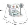 imageBright Starts Portable Automatic 6Speed Baby Swing with Removable Toy Bar 09 Months 620 lbs Rainforest VibesWhimsical Wild