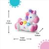 imageBright Starts Rock ampamp Glow Unicorn Crawling Baby Toy with Lights and Melodies Age 6 Months  Pink