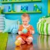 imageBright Starts Roll ampamp Glow Monkey Crawling Baby Toy with Lights and Sounds Tummy Time Toy 6 Months and upGiggables Roll  Chase Pals