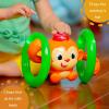 imageBright Starts Roll ampamp Glow Monkey Crawling Baby Toy with Lights and Sounds Tummy Time Toy 6 Months and upRoll  Glow